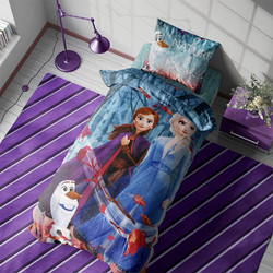 Dimcol Frozen II 880 Σετ Παιδική Παπλωματοθήκη Μονή Βαμβακερή 160x240 Μπλε