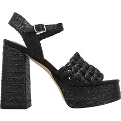 Nine West VADYN 2 Γυναικεία Πέδιλα Μαύρα με Χοντρό Ψηλό Τακούνι και Φιάπα VADYN2-001