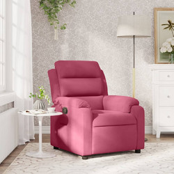 vidaXL Πολυθρόνα Relax Ανακλινόμενη Βελούδινη Μπορντό 373505