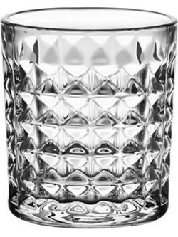 Chios Hellas Σετ Ποτήρια Ουίσκι Γυάλινα Diamond 285ml 6τμχ 20-32918