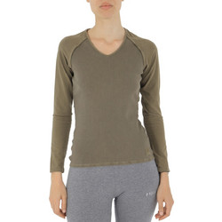 Freddy Ribbed Γυναικείο Αθλητικό T-Shirt Χακί 31494-D58