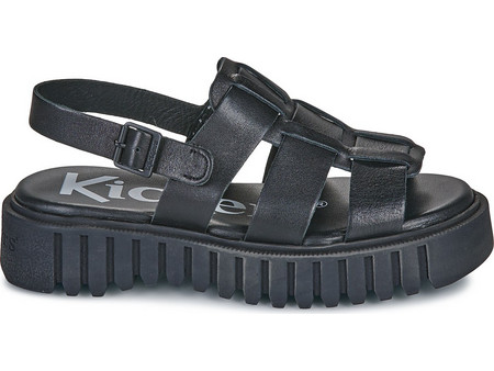 Kickers Faliya Ανατομικές Καλοκαιρινές Γυναικείες Πλατφόρμες Χαμηλές Μαύρες 1201910-50-8