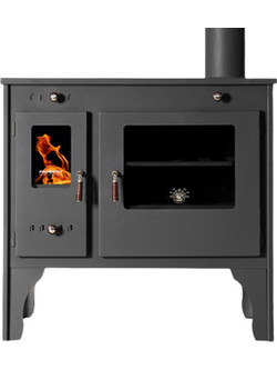 Prometey Retro Eco Δεξιά Ξυλόσομπα με Φούρνο 7kW
