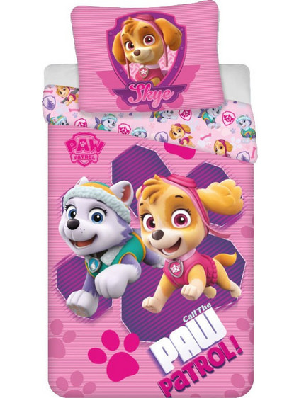 Paw Patrol Call Skye Σετ Παιδική Παπλωματοθήκη Μονή 140x200 Φούξια
