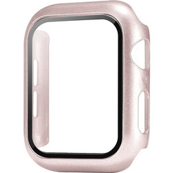 Sonique Πλαστική Θήκη Tempered Glass για Apple Watch 10 42mm Ροζ Χρυσή