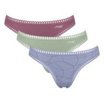 Sloggi Go Crush Βαμβακερά Γυναικεία String με Δαντέλα 3Pack 10219704-V008