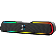 The Source 98130 Ηχεία Υπολογιστή με Bluetooth & RGB Φωτισμό Μαύρα