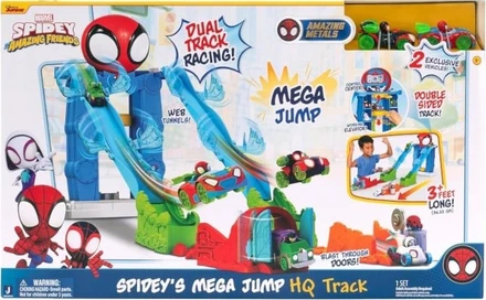 MARVEL Spidey Jump Attack Vehicle – Coche De Black Panther Con Acción De Salto, 2 En 1, Juguete Oficial