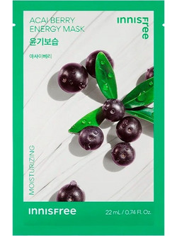 Innisfree Acai Berry Energy Sheet Μάσκα Προσώπου για Ενυδάτωση με Πράσινο Τσάι 22ml