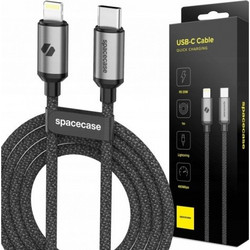 Spacecase CL05 Braided USB-C to Lightning Cable 20W 1m Black 122093