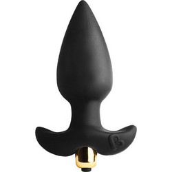 Rocks-Off Butt Throb Πρωκτική Σφήνα Ασύρματη με Δόνηση 9.5cm Μαύρη D-196599