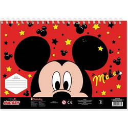 Must Mickey Mickey Μπλοκ Ζωγραφικής A4 40 Φύλλων με Αυτοκόλλητα 564989
