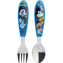 Stor Mickey Champions Σετ Βρεφικό Πιρούνι & Κουτάλι 12m+ Μπλε 2τμχ