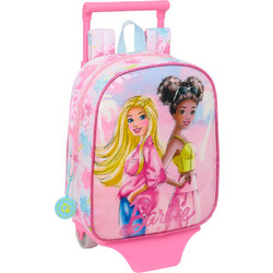 Safta Barbie Painterly Σχολική Τσάντα Τρόλεϊ Νηπιαγωγείου Πολύχρωμη 612510280