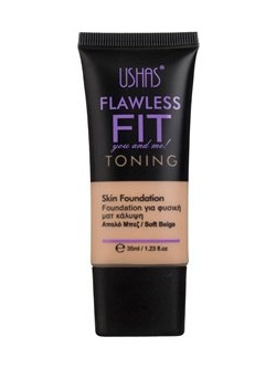 Ushas Cosmetics Flawless Fit Απαλό Μπεζ Liquid Foundation 35ml