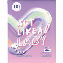 Act Like A Lady Σερβιέτες για Αυξημένη Ροή 4 Σταγόνες 10τμχ