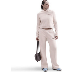 Nike Sportswear Phoenix Γυναικείο Αθλητικό Crop Top με Κουκούλα Nude IM7494-667