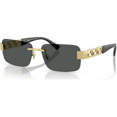 Versace VE2298 100287 Γυναικεία Γυαλιά Ηλίου Τετράγωνα Μεταλλικά Χρυσά με Μαύρο Φακό
