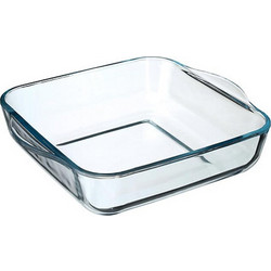 Borcam Πυρίμαχο Γυάλινο Σκεύος Τετράγωνο 22x22cm 2.4lt AT59034
