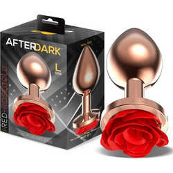 LateToBed Afterdark Rose Large Πρωκτική Σφήνα 10.2cm Ροζ Χρυσό Κόκκινη AD-875