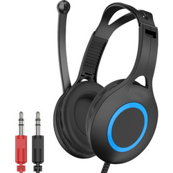 Leewello EJ-032 Gaming Headset Over Ear Black Blue