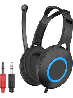 Leewello EJ-032 Gaming Headset Over Ear Black Blue