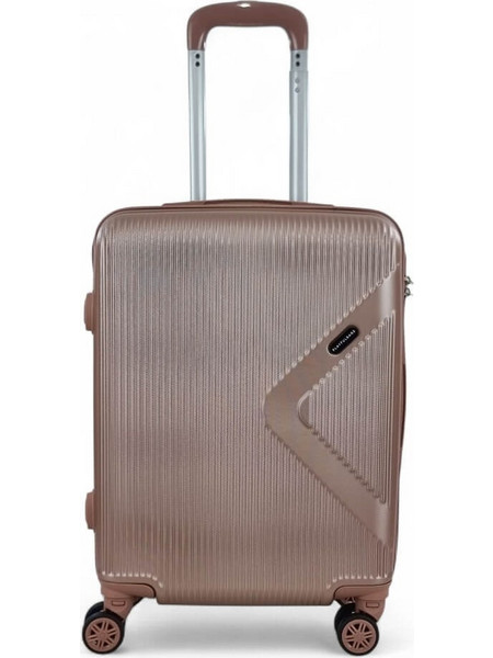 Playbags Collection PS029-20 Βαλίτσα Καμπίνας 55x40x20cm με 4 Ρόδες Ροζ Χρυσή