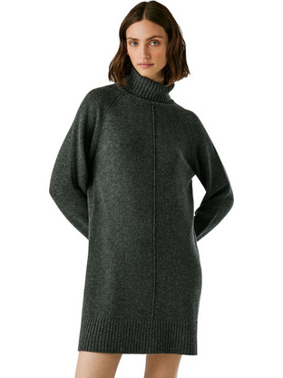 Pepe Jeans Carola Mini Καθημερινό Φόρεμα Πλεκτό Ανθρακί PL9537714-963