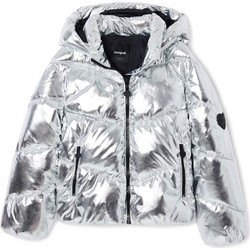 Desigual Παιδικό Μπουφάν Χειμωνιάτικο Puffer Αντιανεμικό Ασημί 24WGEW15-2015