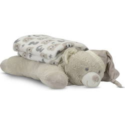 Lorelli Poffy Duo Κουβέρτα Αγκαλιάς Fleece με Λούτρινο Teddy 90x75 Μπεζ