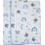 Ninetta Bebe Bears Πάνα Αγκαλιάς Φανελένια Γαλάζια 90x80cm