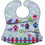 BabyOno Birds Αδιάβροχη Σαλιάρα Πλαστική με Αυτοκόλλητο & Τσέπη 6m+ Γκρι