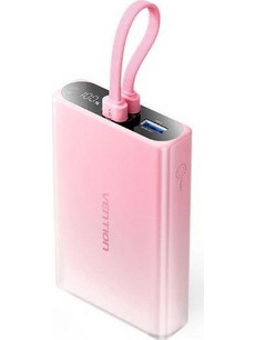 Vention FHZP0 Power Bank 10000mAh 22.5W με Θύρα USB-A & Θύρα USB-C Pink