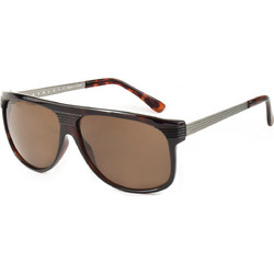 Sisley SL54002 Γυναικεία Γυαλιά Ηλίου Τετράγωνα Μεταλλικά Ασημί με Καφέ Φακό