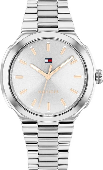 Tommy Hilfiger Georgia Γυναικείο Ρολόι με Ασημί Μεταλλικό Μπρασελέ ...