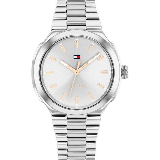 Tommy Hilfiger Georgia Γυναικείο Ρολόι με Ασημί Μεταλλικό Μπρασελέ ...