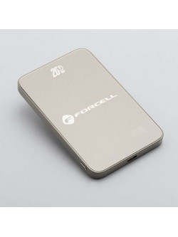 Forcell F-Energy F5K8 Super Slim Wireless Magsafe Power Bank 5000mAh 20W με Θύρα USB-C Quick Charge 4.0 & Power Delivery Titanium Dessert