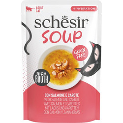 Schesir Soup Adult Grain Free with Salmon & Carrot 40gr