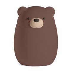 Asobu Bestie Bear Ανοξείδωτο Παιδικό Δοχείο Φαγητού Ισοθερμικό Καφέ 600ml