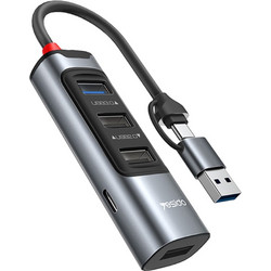 Yesido HB20 USB Hub 3.0 USB-C με 4 Θύρες USB-A & Εξωτερική Παροχή Ρεύματος