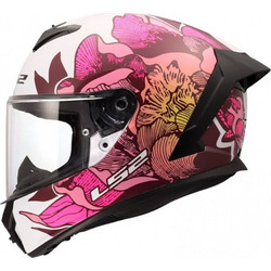 LS2 FF820 Rapid III Poppies II Gloss White Pink Κράνος Μηχανής Full Face 1350gr