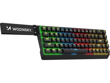 Wozinsky WKGP-1165 Μηχανικό Gaming Πληκτρολόγιο 65% με Custom Red Διακόπτες RGB Black