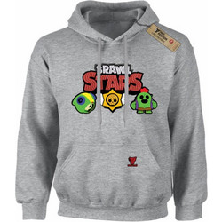 Takeposition Brawl Stars Παιδικό Φούτερ με Κουκούλα Γκρι 214-811-4769