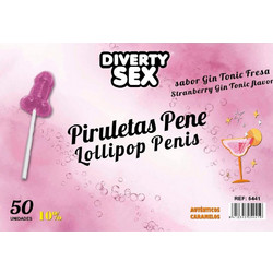 Diablo Picante Gin Tonic Penis Lollipops 50pcs Sexy Βρώσιμο Δώρο D-244780