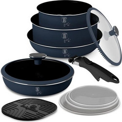 Berlinger Haus Deep Sea Collection Σετ Μαγειρικά Σκεύη από Ανοξείδωτο Ατσάλι με Αντικολλητική Επίστρωση Titanium 4τμχ BH-8416