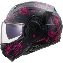 LS2 FF910 Advant II Sophia Matt Black Pink Κράνος Μηχανής Flip-Up 1750gr