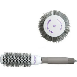 FF Professional CHB1032 Θερμική Βούρτσα Μαλλιών για Ίσιωμα Γκρι 32mm