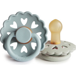 Frigg Fairytale Latex Πιπίλες Καουτσούκ 0-6m Stone Blue Willow Grey 2τμχ