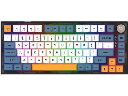 Aqirys Libertas Ασύρματο Μηχανικό Gaming Πληκτρολόγιο TenKeyLess RGB White Blue