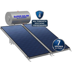 Super Solar SSGCX3 Ηλιακός Θερμοσίφωνας 200lt 3m² Glass Τριπλής Ενέργειας Χαμηλού Ύψους